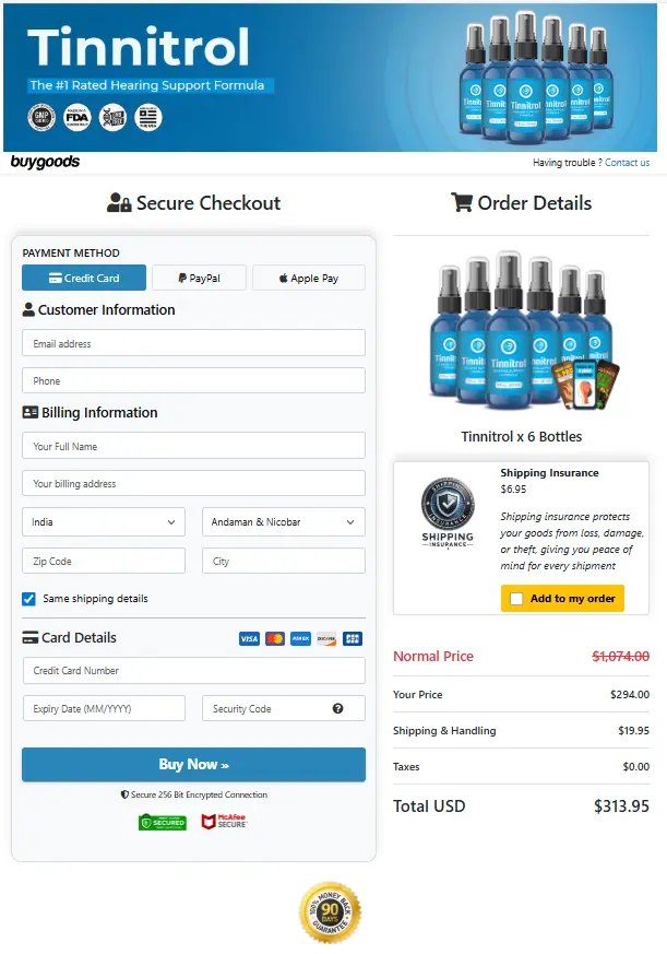 Tinnitrol - Secure Page